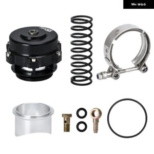 50MM ブローオフバルブ CNC BOV V バンドフランジ 6/18/24PSI スプリング VR5766 - PQY black