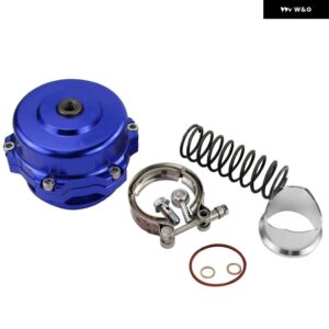 50MM ブローオフバルブ CNC BOV V バンドフランジ 6/18/24PSI スプリング VR5766 - Blue