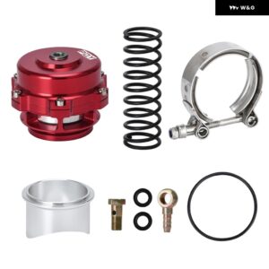 50MM ブローオフバルブ CNC BOV V バンドフランジ 6/18/24PSI スプリング VR5766 - PQY red