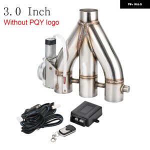 2.5インチ 63MM /3.0インチ 76MM 3 アウトレット 電気排気 アウトレット 縦樋 E カットアウトカットアウトバルブ リモコン ワイヤレス - 3 inch no logo