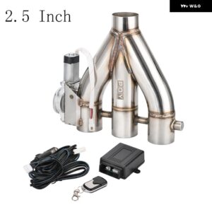 2.5インチ 63MM /3.0インチ 76MM 3 アウトレット 電気排気 アウトレット 縦樋 E カットアウトカットアウトバルブ リモコン ワイヤレス - 2.5 Inch PQY