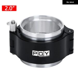 1ピース 2.0 クランプ システム アセンブリ排気 V バンドクランプクイックリリース OD 排気/インタークーラー パイプ /ターボ - 2.0inch PQY LOGO