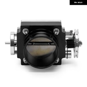 スロットルボディ 80MM スロットルボディ パフォーマンスインテーク マニホールド ビレット アルミ高フロー PQY6980 - black