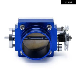 スロットルボディ 80MM スロットルボディ パフォーマンスインテーク マニホールド ビレット アルミ高フロー PQY6980 - Blue