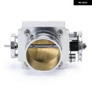 スロットルボディ 80MM スロットルボディ パフォーマンスインテーク マニホールド ビレット アルミ高フロー PQY6980 - Silver