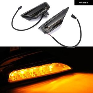 1ペア フロント フォグランプ LED ウィンカーライト インフィニティ Q50 スポーツモデル 2014-2019 流れるフラッシュライト #261304GA0A.261354GA1A - Standard