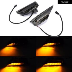 1ペア フロント フォグランプ LED ウィンカーライト インフィニティ Q50 スポーツモデル 2014-2019 流れるフラッシュライト #261304GA0A.261354GA1A - Flowing Black shell