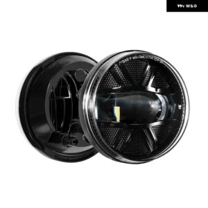 1ペア フロント バンパー LED フォグランプ GMC シエラ 1500 シエラ 2500HD 3500HD 2007-2013 と DOT 6000K 24ワット 駆動ランプ - Black Shell