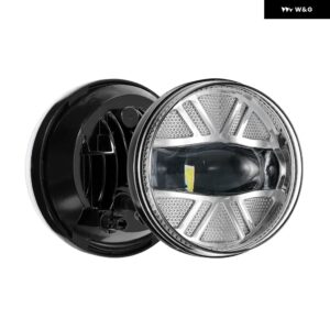 1ペア フロント バンパー LED フォグランプ GMC シエラ 1500 シエラ 2500HD 3500HD 2007-2013 と DOT 6000K 24ワット 駆動ランプ - Clear Shell