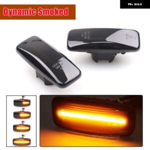 1ペア インフィニティ M35 M45 2005-2007 FX35 FX45 QX60 LED ダイナミックサイドマーカー ウィンカーライトシーケンシャル ウインカーランプ - Dynamic Smoked