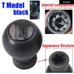 スズキ の使用ギアシフター ノブレバー マニュアル 5スピード スイフト 2005-2010 S-クロス SX4 アルト革 防塵 カバー - T Black