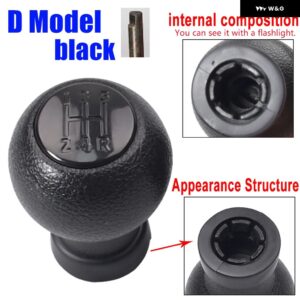 スズキ の使用ギアシフター ノブレバー マニュアル 5スピード スイフト 2005-2010 S-クロス SX4 アルト革 防塵 カバー - D Black