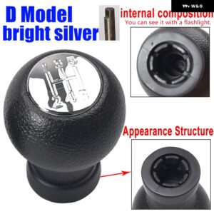 スズキ の使用ギアシフター ノブレバー マニュアル 5スピード スイフト 2005-2010 S-クロス SX4 アルト革 防塵 カバー - D Bright Silver