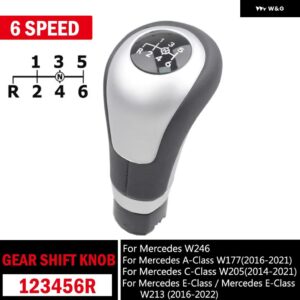 スタイリング MT メルセデス Aクラス W177 Cクラス W205 Eクラス W213 6速 マニュアル ギア シフト ノブハンドボール - 123456R