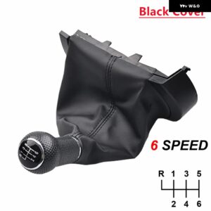 レザーカー スタイリング ギア シフト ノブレバー ゲイター ブーツ 防塵 カバー ケースシートイビサ 37469 - 6 speed