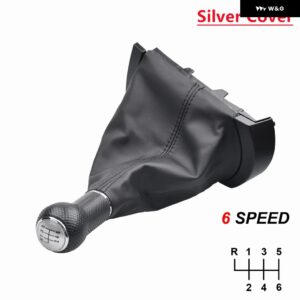 レザーカー スタイリング ギア シフト ノブレバー ゲイター ブーツ 防塵 カバー ケースシートイビサ 37469 - 6 Speed3
