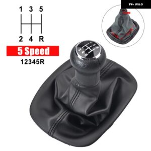 ギア シフト ノブゲートル ブーツ カバー 付き 5/6スピード マニュアル VW パサート B5 1996 1997 1998 2000 2001 2002-2005 - 5 speed