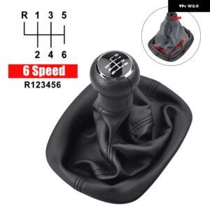 ギア シフト ノブゲートル ブーツ カバー 付き 5/6スピード マニュアル VW パサート B5 1996 1997 1998 2000 2001 2002-2005 - 6 speed