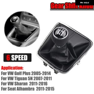 カーパーツ ギア シフト ノブ VW ゴルフ プラス 2005-2014 ティグアン 5N 2007-2011 シャラン 2011-2016 シートアルハンブラ 2011-2015 - 6 speed