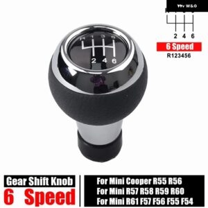 5/6スピード マニュアル ギア シフト ノブ MT レバー シフター ノブヘッドミニクーパー R55 R56 R57 R58 R59 R60 R61 F54 F55 F56 F57 - 6 speed