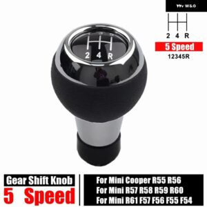 5/6スピード マニュアル ギア シフト ノブ MT レバー シフター ノブヘッドミニクーパー R55 R56 R57 R58 R59 R60 R61 F54 F55 F56 F57 - 5 speed