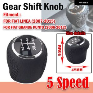 スタイリング ギア シフト レバー ハンドル 5 6スピード ギア シフト ノブスティックヘッドフィアットグランデプント 2006-2012 フィアットリネア 2007-2015 - 5 speed