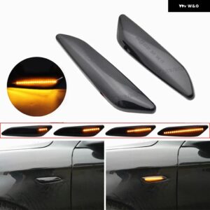 ダイナミック LED ウインカー シーケンシャル サイドミラー インジケーター ランプ フィアット ティーポ エギア アルファ ロメオ 156 147 クライスラー イプ - Dynamic Smoked