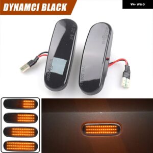 1ペア フィアット パンダ MK2 MK3 グランデ プント 199 ドブロ フィオリーノ 3 アイデア 350 リネア 323 ダイナミック LED サイド マーカー信号灯 - Dynamic Smoke