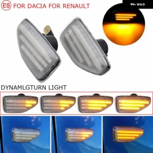 2X ダイナミック LED サイド マーカーライト ウィンカー シーケンシャル ウインカー インジケーター DACIA LOGAN II 2012 SANDERO II 2012 DUSTER 2018 - Dynamic Crystal