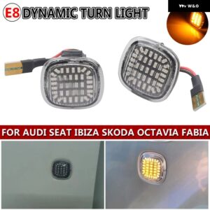 セアト レオン MK1 1999-2005 イビサ MK2 1999-2002 コルドバ 1999-2003 サイドミラー LED ダイナミック ウィンカー ライト シーケンシャル - Crystal Lens