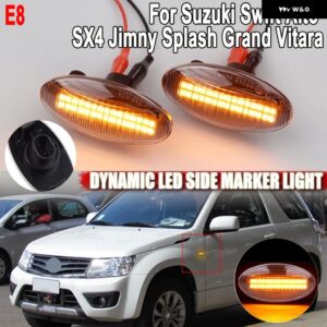 スズキ 2X ウィンカーライト LED サイドマーカー フェンダー シーケンシャル インジケーター ランプ スイフト ジミー ビターラ SX4 車 - 30LED Crystal