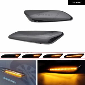 LED ダイナミック ウインカー サイド マーカー ウィンカー ライト アルファ ロメオ 147 156 フィアット EGEA TIPO ランチア デルタ イプシロン 3 - Dynamic Smoked