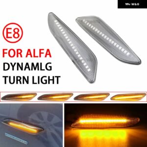 LED ダイナミック ウインカー サイド マーカー ウィンカー ライト アルファ ロメオ 147 156 フィアット EGEA TIPO ランチア デルタ イプシロン 3 - Dynamic Crystal