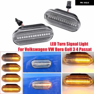 2個 ダイナミック LED サイドマーカー信号灯 インジケータランプ VW T5 アップ ゴルフ 3 4 パサート アマロックルポポロビートルフォックスシャラン - Dynamic Crystal