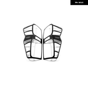 いすゞ D-MAX DMAX 2021 22 2023 ABS ブラックフロントとリア ヘッドランプ 装飾 フレーム ランプカバー 4個 - Black Rear