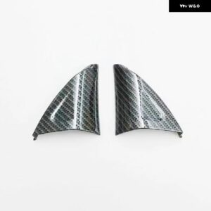 MG ZS 2018 ABS マット/カーボンドア窓トライアングル 装飾 フレーム ステッカー カバー 車 2個 - Carbon fibre