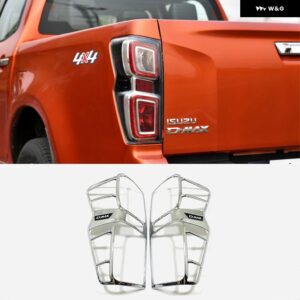 いすゞ D-MAX DMAX 2021-23 ABS クロームサイドドアバックミラー レインシールド トリム フレーム 外装 ステッカー ACCESSORIE - Tail light frame