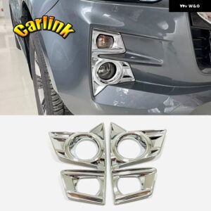 いすゞ D-MAX DMAX 2021-23 ABS クロームサイドドアバックミラー レインシールド トリム フレーム 外装 ステッカー ACCESSORIE - Front fog lights