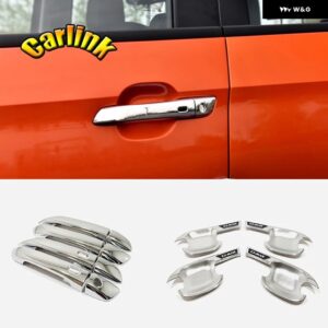 いすゞ D-MAX DMAX 2021-23 ABS クロームサイドドアバックミラー レインシールド トリム フレーム 外装 ステッカー ACCESSORIE - 12 PCS