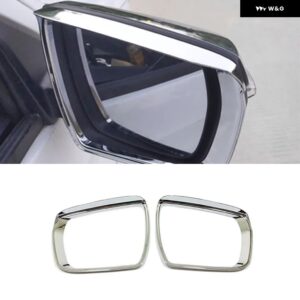 いすゞ D-MAX DMAX 2021-23 ABS クロームサイドドアバックミラー レインシールド トリム フレーム 外装 ステッカー ACCESSORIE - Chrome