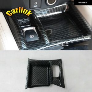 エクストレイル XTRAIL T32 ローグ 2014-2020 ABS カーボン/マット ギア シフト ノブ ステッカー パネル フレーム カバー トリム カー スタイリング - Electronic handbrake