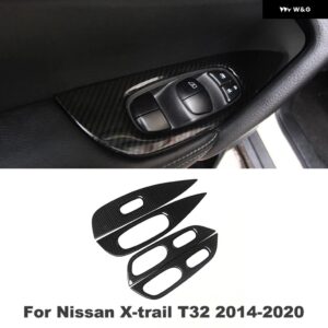 エクストレイル XTRAIL T32 ローグ 2014-2020 ABS カーボン/マット ギア シフト ノブ ステッカー パネル フレーム カバー トリム カー スタイリング - Glass Switch