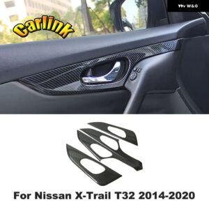 エクストレイル XTRAIL T32 ローグ 2014-2020 ABS カーボン/マット ギア シフト ノブ ステッカー パネル フレーム カバー トリム カー スタイリング - Inner door bowl