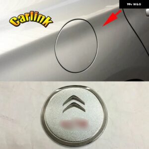 シトロエン C4 ABS クローム燃料 タンクキャップ 装飾 ステッカー カバー トリム 部品 外装 1個 - Fuel tank cap