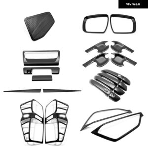 いすゞ D-MAX DMAX 2021 22 23 ABS ブラック LHD トリム フロントとリア ヘッドライト カバー ハンドルボウル燃料 タンクキャップ - ALL