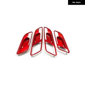 MG6 3TH ABS カーボン/レッド車ガラス スイッチ ガラスリフターインナードアボウル シフト パネル 装飾 フレーム インテリア アクセサリー - inner door bowl 2