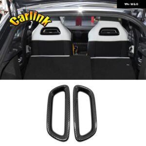 MG6 3TH ABS カーボン/レッド車ガラス スイッチ ガラスリフターインナードアボウル シフト パネル 装飾 フレーム インテリア アクセサリー - Seat headrest 1