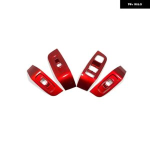 MG6 3TH ABS カーボン/レッド車ガラス スイッチ ガラスリフターインナードアボウル シフト パネル 装飾 フレーム インテリア アクセサリー - glass switch 2