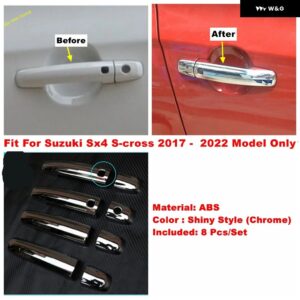 スズキ クローム 外装 ドアハンドル フロントリア フォグランプ アイブロウウィンドウ ワイパー カバー トリム SX4 S-クロス 2014 - - Fit 2017-2022 Only