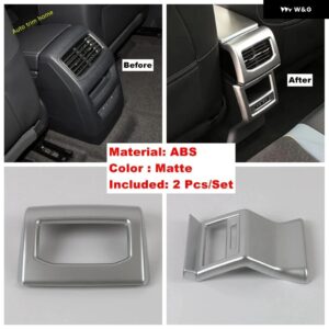 リア アームレスト ボックス アンチキック パッド プロテクター エアコン アウトレット ACベントカバー トリム 車VW ID.4 ID4 2021 - 2024 - matte